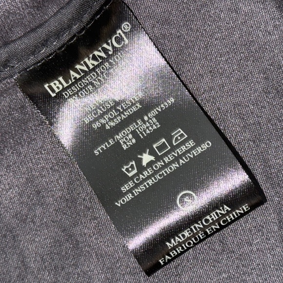 BLANKNYC Faux Leather Croc Embossed Open Front Jacket Black Small - Picture 6 of 6